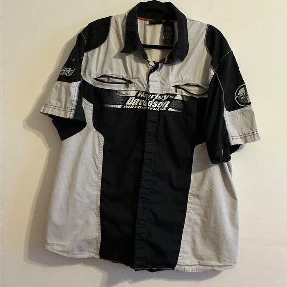 Harley Davidson Genuine Motor Clothes 2XL Button Front Shirt - Picture 1 of 10